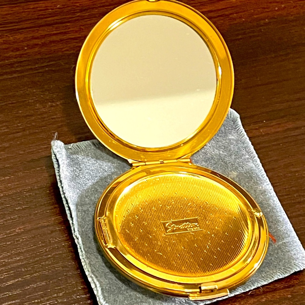 Vintage Stratton Compact mirror, Vintage compact mirror, lightning power design